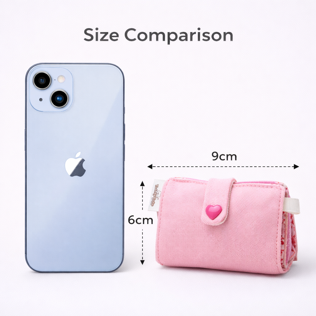 Handmade Foldable Eco Tote Bag – Lightweight Polycotton Reusable Shopping Bag | Compact Travel-Friendly Tote | Pink Polka Dot Foldable Bag