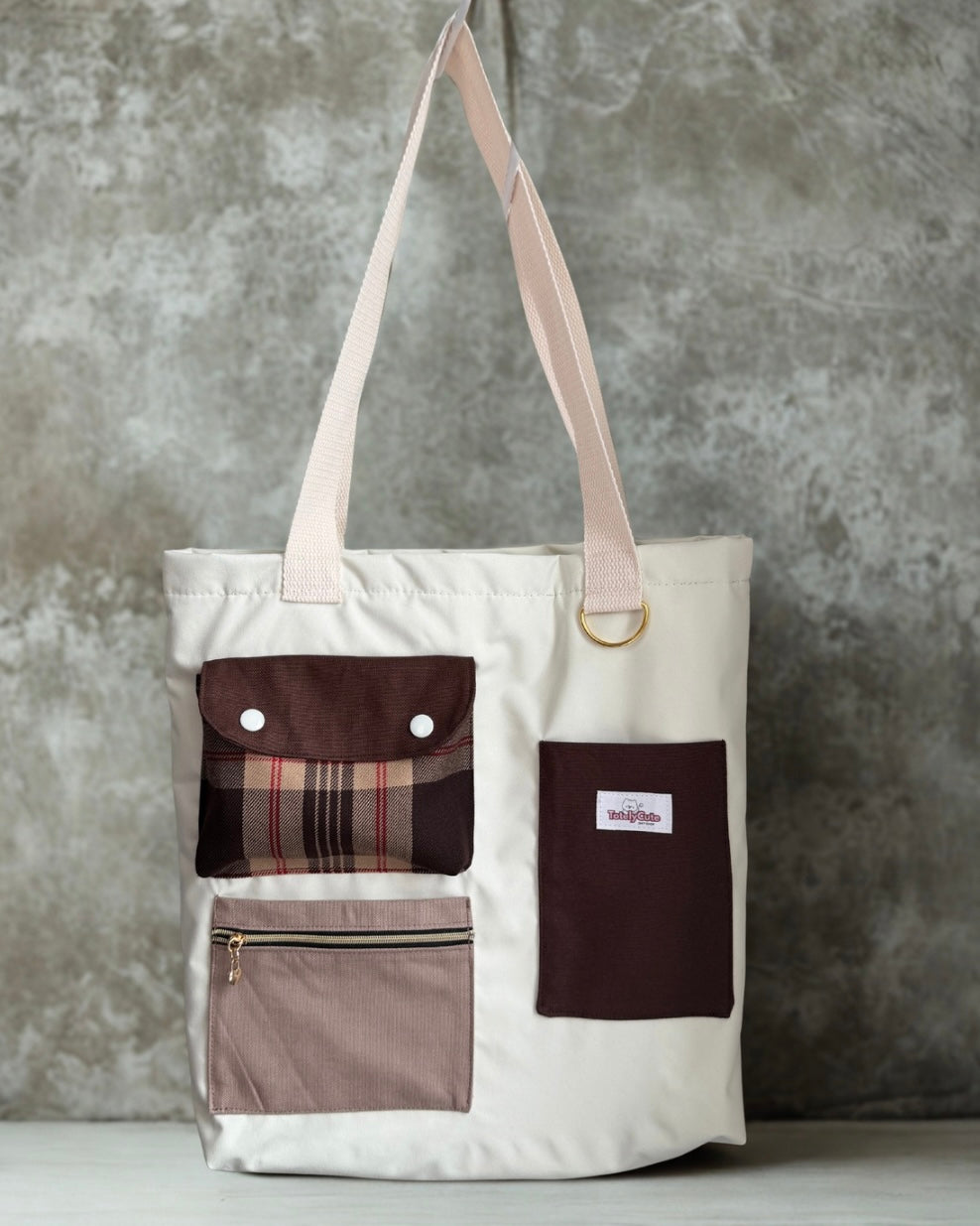 LPE Multi-Pocket Travel Tote Bag - Handmade