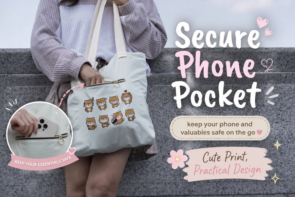 LPE Multi-Pocket Travel Tote Bag - Handmade