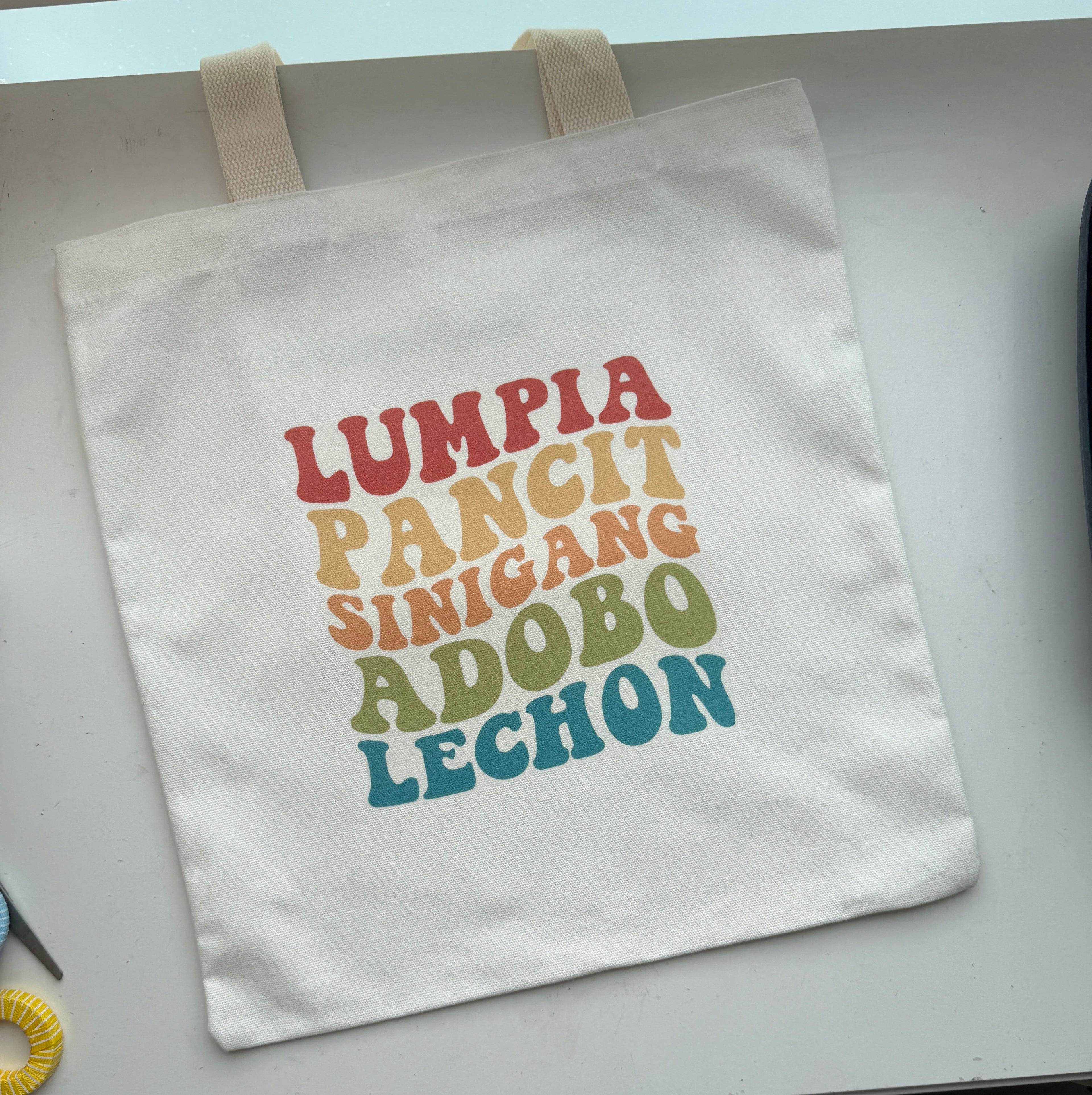 Filipino-Inspired Prints Cotton Canvas Tote Bag – with Zipper Pocket