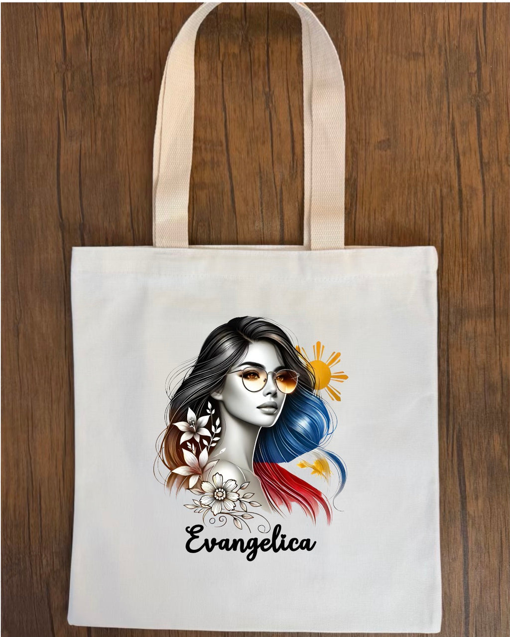 Filipino-Inspired Prints Cotton Canvas Tote Bag – with Zipper Pocket
