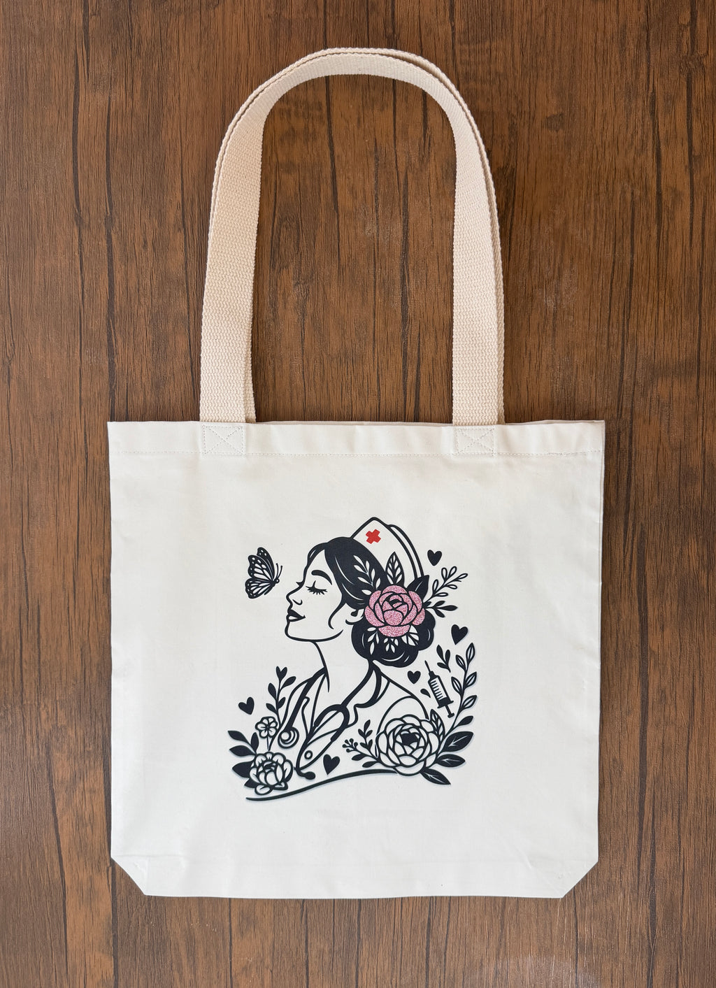 Nurse print on bag, gift for a nurse, birthday gift, bag for nurses